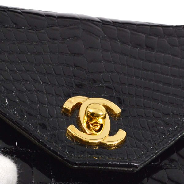 Chanel * 1996-1997 Black Crocodile Handbag Supply