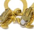 Chanel Dangle Hoop Earrings Gold Clip-On 96P Cheap