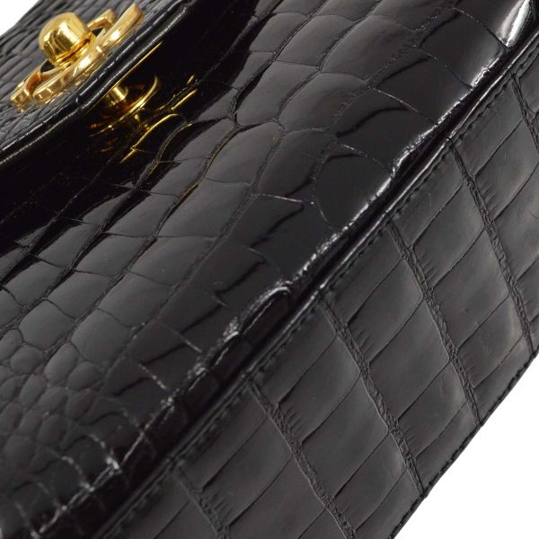 Chanel * 1996-1997 Black Crocodile Handbag Supply