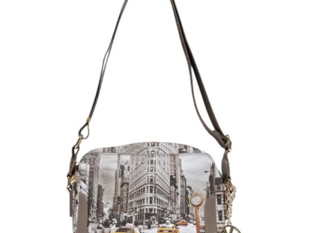 Y Not? Printed Shoulder Bag with Zip Fastening For Discount