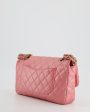 *LIMITED EDITION* Chanel Pink Metallic Single Flap Shoulder Bag in Lambskin Leather with Gold and Precious Stone Hardware Discount