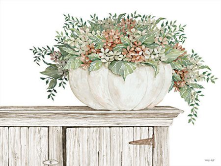 CIN3108 - Fall Floral Pumpkin (white) - 16x12 Online Hot Sale